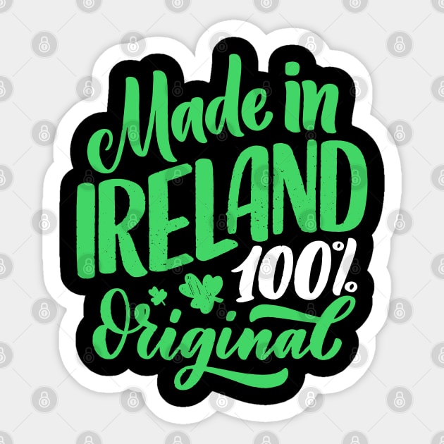 St. Patrick`s Day Made in Ireland Sticker by Lin-Eve